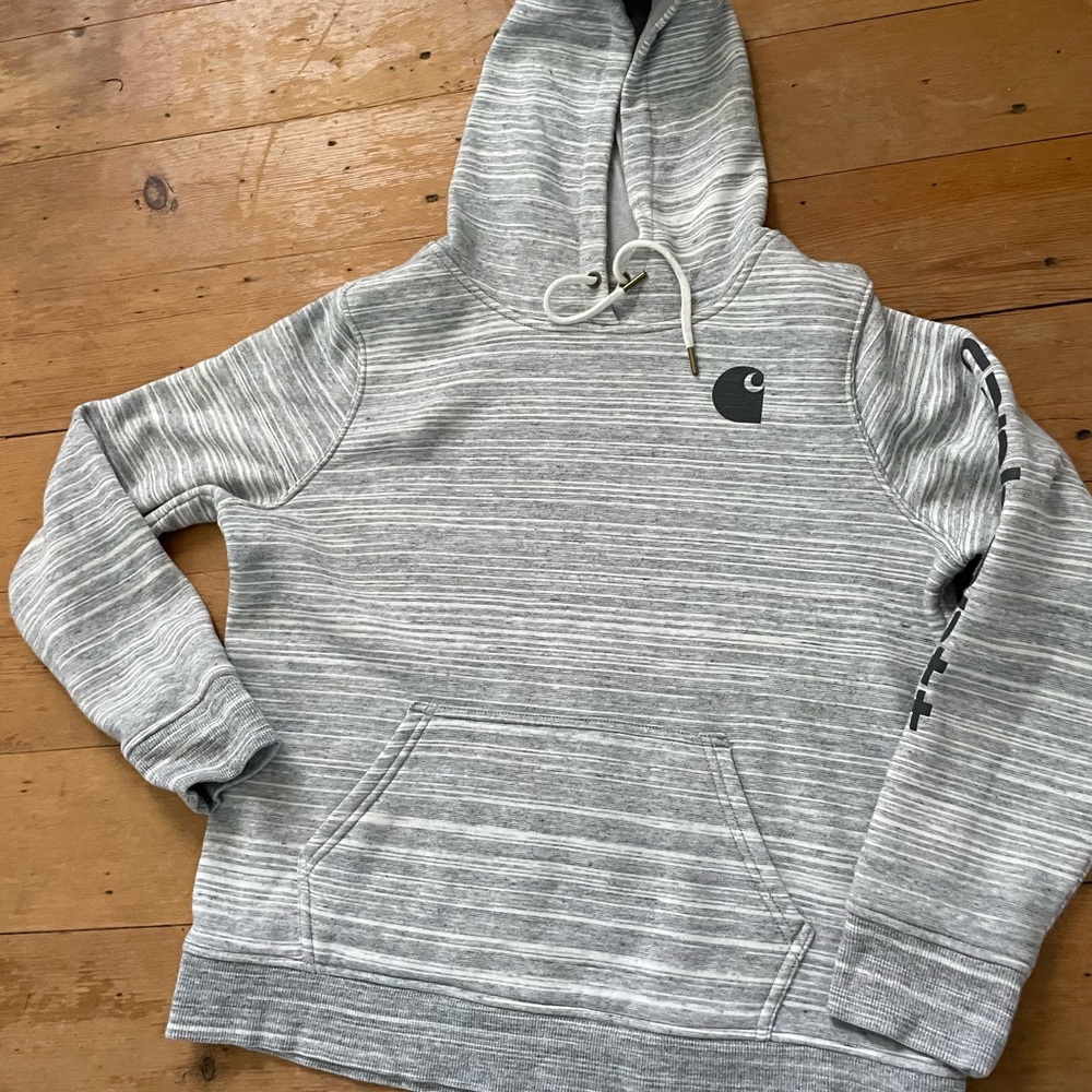 Carhartt Hoodie - Grey Stripe - Women’s L